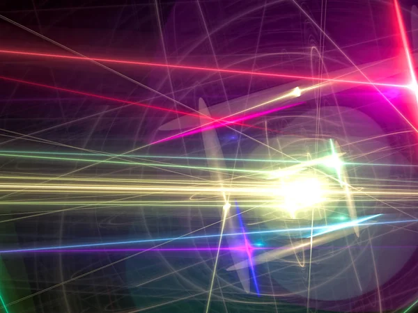 Glödande laser lines - abstrakt digitalt genererade bilden — Stockfoto