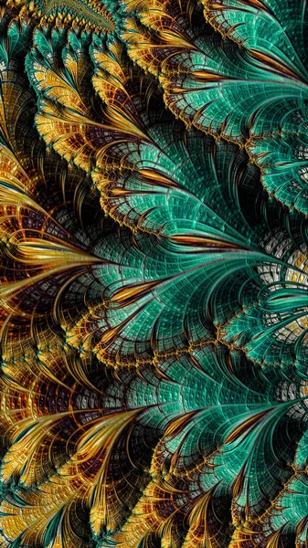 Fractal flower background - abstract digitally generated image — Stock Photo, Image