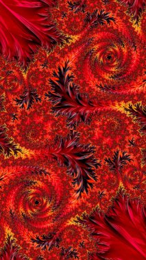 Çiçek süsleme - soyut dijital görüntü oluşturulan