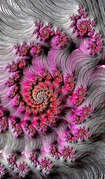 Espiral fractal - imagem gerada digitalmente abstrata — Fotografia de Stock