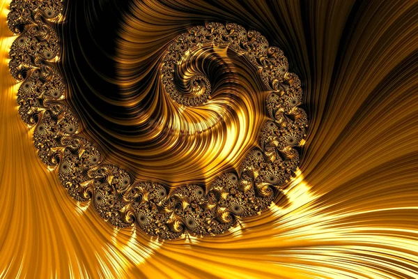 Espiral fractal - imagen abstracta generada digitalmente —  Fotos de Stock