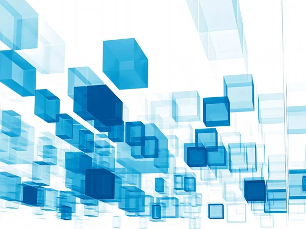 Mavi küpleri - soyut dijital görüntü oluşturulan