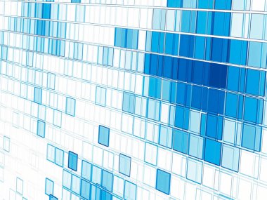 Beyaz ve mavi arka plan - soyut dijital görüntü oluşturulan