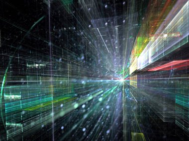 Tünel içinde - dijital olarak oluşturulan görüntü soyut