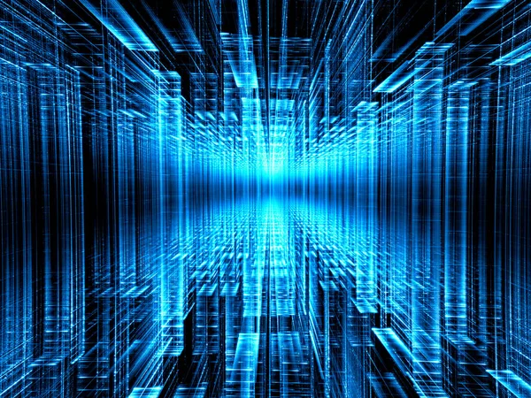 Soyut datacenter - dijital olarak oluşturulan görüntü