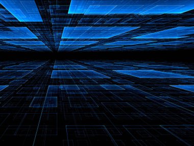 Perspektif arka plan - soyut dijital görüntü oluşturulan