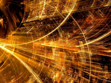 Teknoloji tünel - soyut dijital görüntü oluşturulan