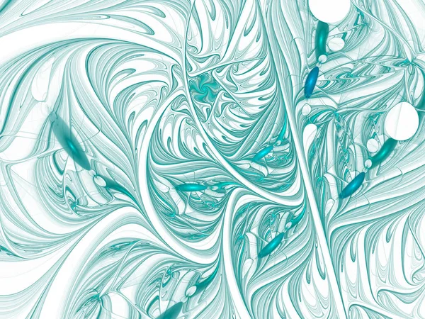 Modèle fractal avec des ondes et des boucles - image abstraite générée numériquement — Photo