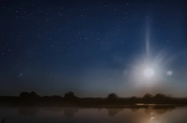 Stelle Nel Cielo Nero Costellazioni Osservazioni Astronomiche — Foto Stock