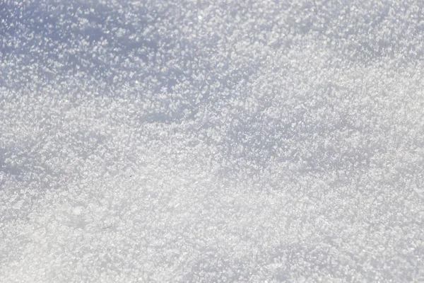 Textura Nieve Blanca Suave Primer Plano — Foto de Stock