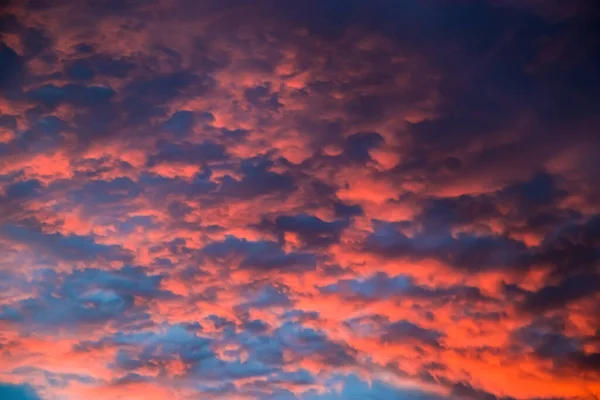Schöner Himmel Bei Sonnenuntergang Lila Und Rosa Ungewöhnliche Wolken Unscharfer — Stockfoto