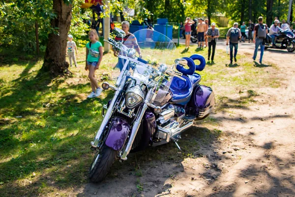 Festival International Moto Belles Motos Sont Garées Milieu Camping 2019 — Photo