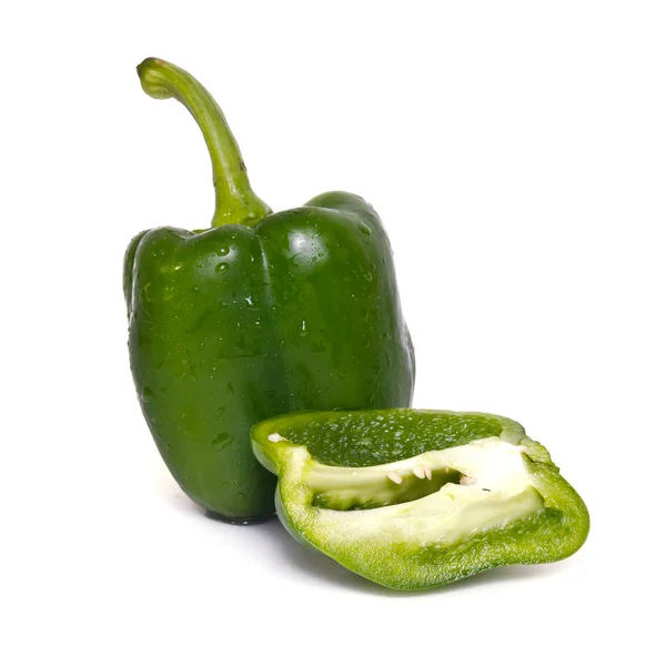 Friske grønnsaker, grønnsakpaprika eller paprika, isolert på hvitt – stockfoto