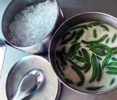 LOD Chong (Tay pandan kısa erişte palm-şeker Hindistan cevizi mi içinde