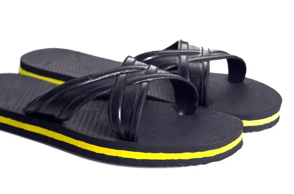 Kauçuk embed plastik sandal veya beyaz (P izole terlik ile — Stok fotoğraf