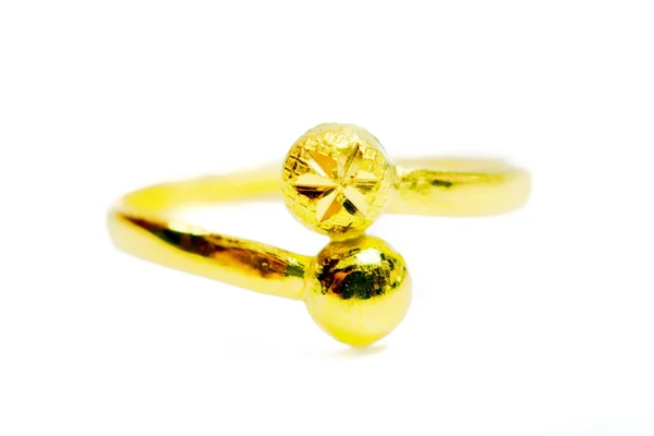 Colgante de oro cameo anillo de lujo joyas aisladas — Foto de Stock