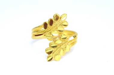 Özel Tay altın altın kolye cameo fantezi yüzük Takı Tasarım üzerinde izole beyaz arka plan