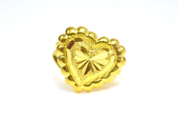 Gouden Hanger Cameo Fancy Ring Sieraden Met Speciale Thaise Goud — Stockfoto