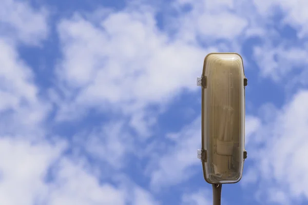 Under the electricity street lamp with the sky and cloud — Stock Photo, Image