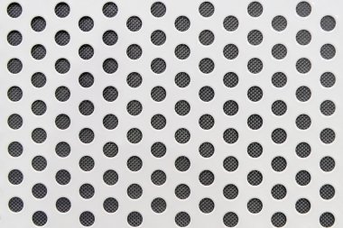 yuvarlak delikli beyaz metal plaka