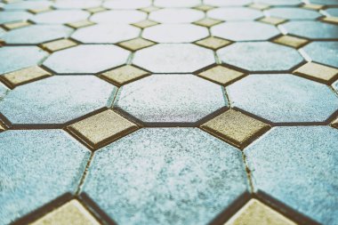 Mavi halı doku arka plan mavi halı. Yakın çekim 