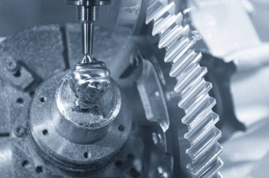 Cnc freze tezgahı soyut sahne
