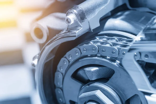 The drive chain of motorcycle — Stock Photo, Image