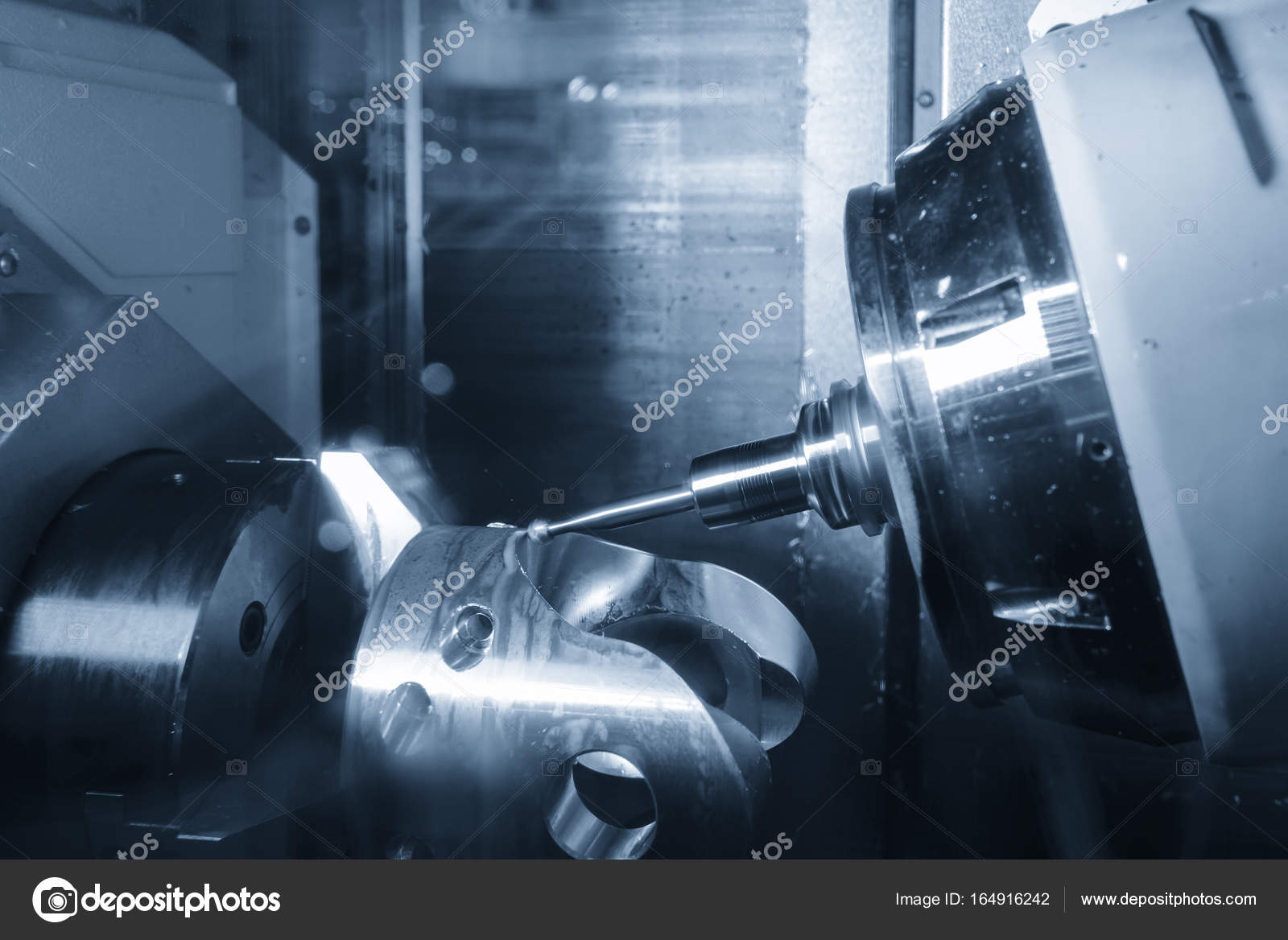 The 5-axis CNC milling machine — Stock Photo © Pixel_B #164916242