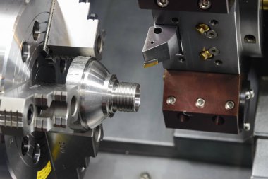 CNC lathe machine (Turning machine)  clipart