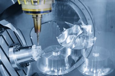 5 eksenli Cnc Dik İşleme Merkezi soyut sahne 