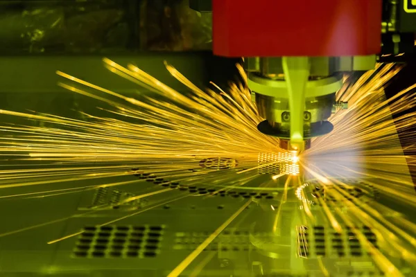The fiber  laser cutting machine — Stock Photo, Image