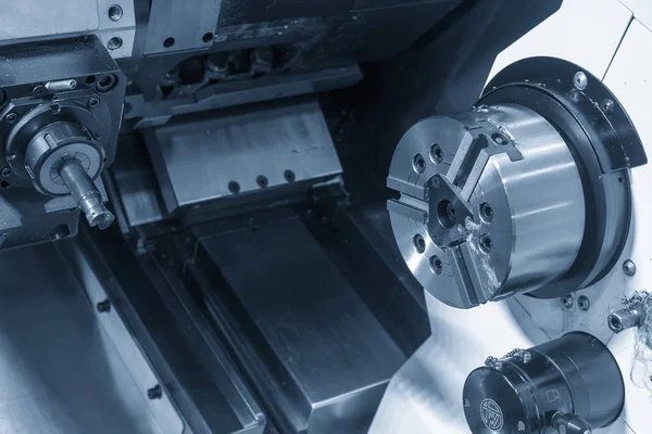 stock image The CNC lathe or turning machine  