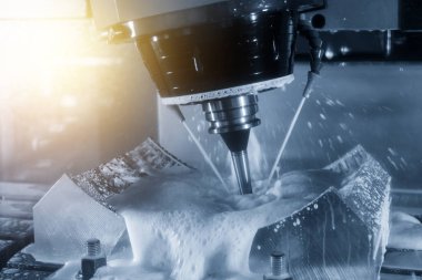 5 eksenli Cnc Dik İşleme Merkezi soyut sahne 