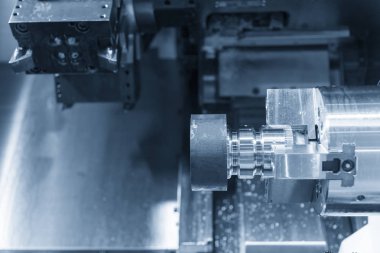 Metal vida kesme Cnc Torna Makinesi (Torna Makinesi) 