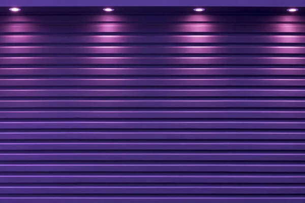 The purple shutter door with the light