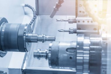 Metal şaft kesme Cnc Torna Makinesi 