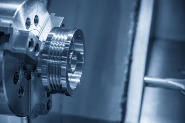 Metal vida dişi kesim Cnc Torna Makinesi 