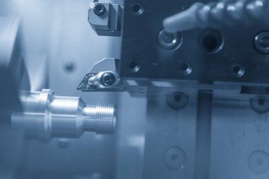 Paslanmaz iplik kesme Cnc Torna Makinesi