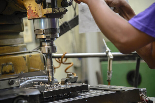 The drill tool make the hole