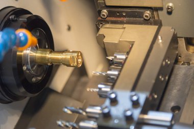 Pirinç şaft kesme küçük Cnc Torna 