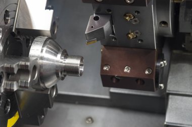 Vasıl belgili tanımlık koni şeklini bölüm iplik kesme Cnc Torna Makinesi.