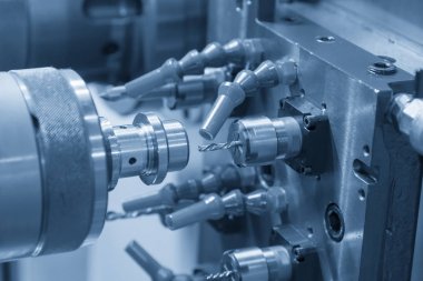 Delik kesme Cnc Torna veya Torna Makinesi 