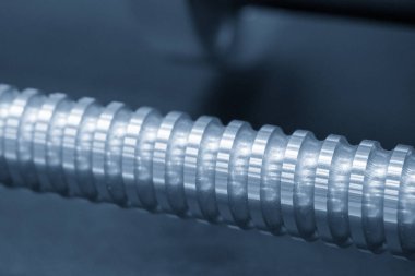 Cnc makinesinin yakın sahne kurşun top vida yedek parçaları .  