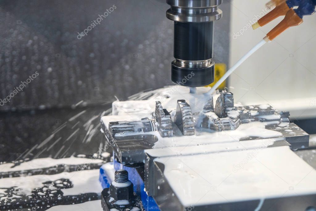 The mold and die manufacturing process with machining center.