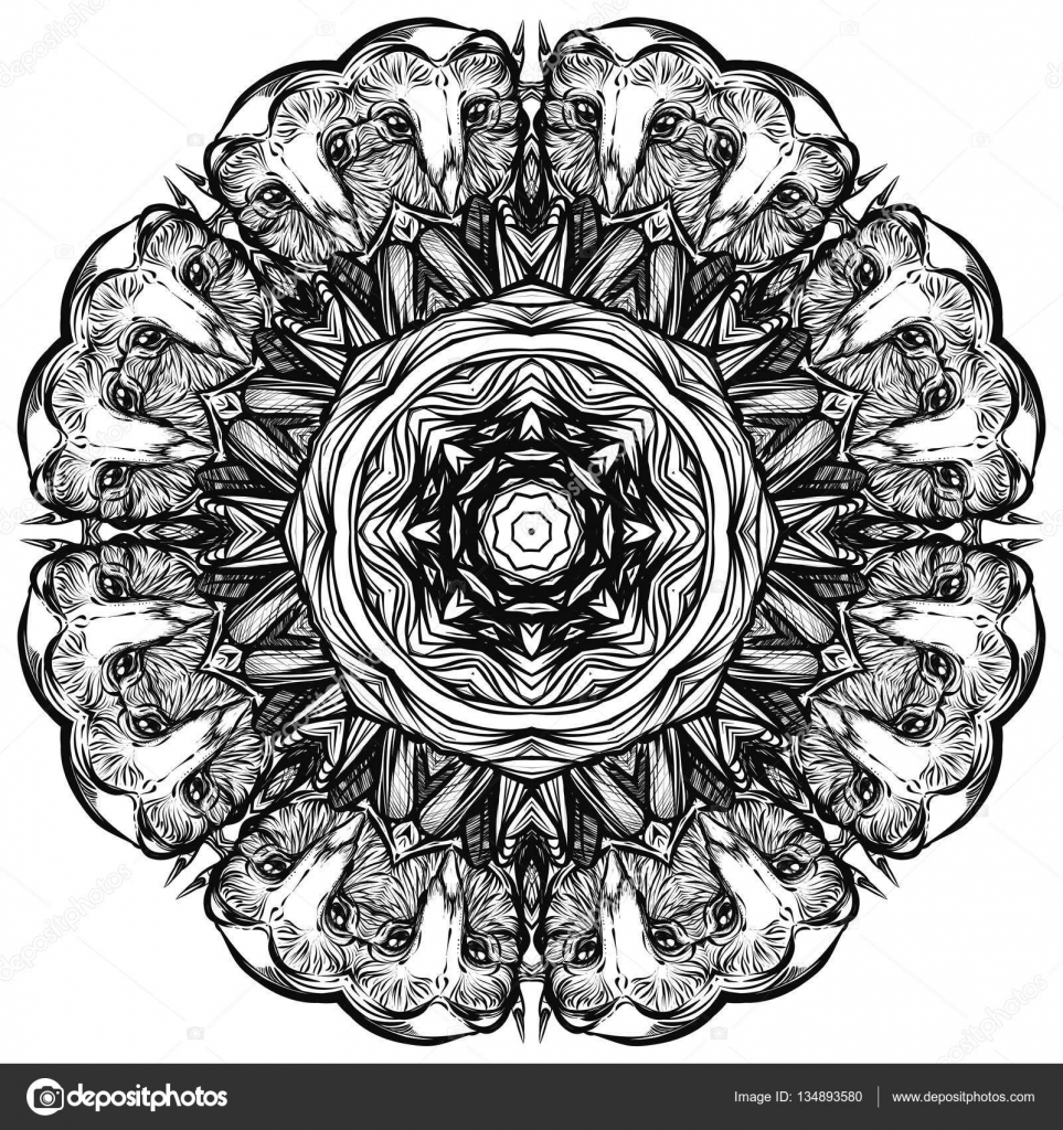 Download Mandala,Barn owl — Stock Vector © HikaruD88 #134893580