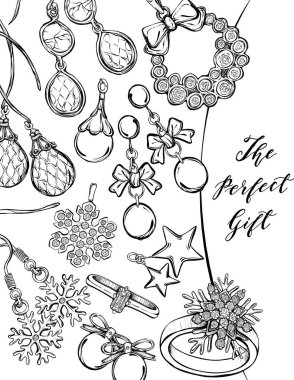 Takı, moda vektör çizim