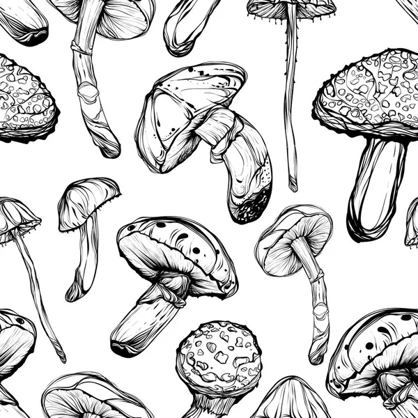 秋收后，食用蘑菇 — 图库矢量图片