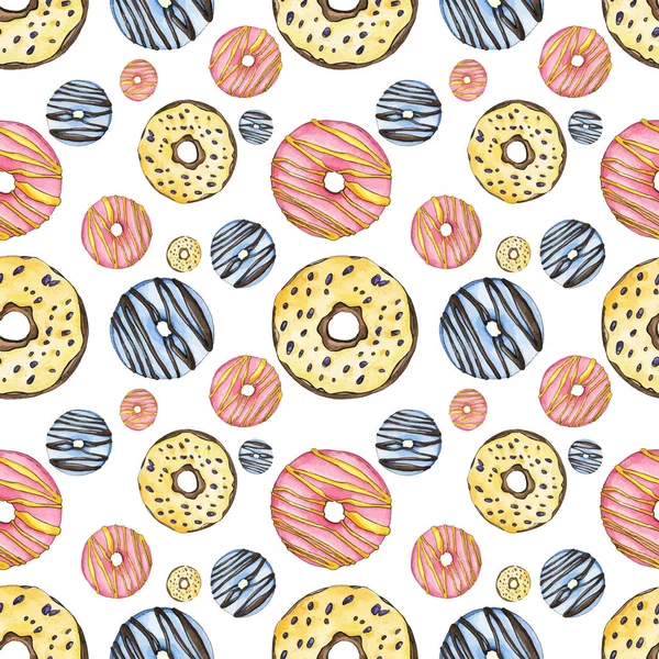 Donuts motif aquarelle — Image vectorielle