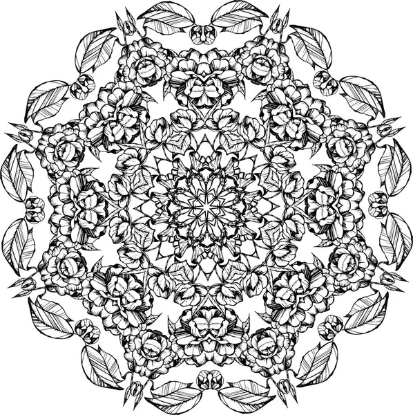 Mandala, model rotund — Vector de stoc