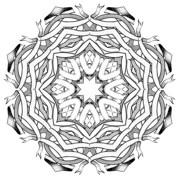 Ilustración Mandala hecho a mano — Vector de stock